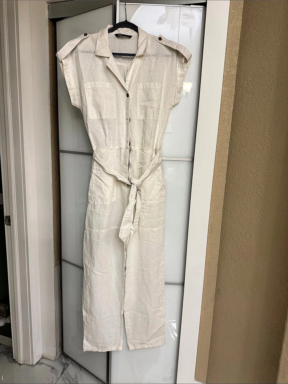 Zara Jumpsuit in White Size Small Like New